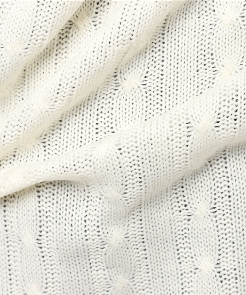 Pierrot（ピエロ）の「ケーブル編みニットチュニック（ニット/セーター・レディース・ネイビー/アイボリー/ブラウン/杢グレー・M）」の16枚目の写真