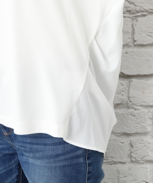 LEPSIM（レプシィム）の「バックフハクタックVネックプルオーバー　741751（Tシャツ/カットソー・レディース・ブラック/グレイッシュベージュ/イエロー/オフホワイト・FREE）」の8枚目の写真