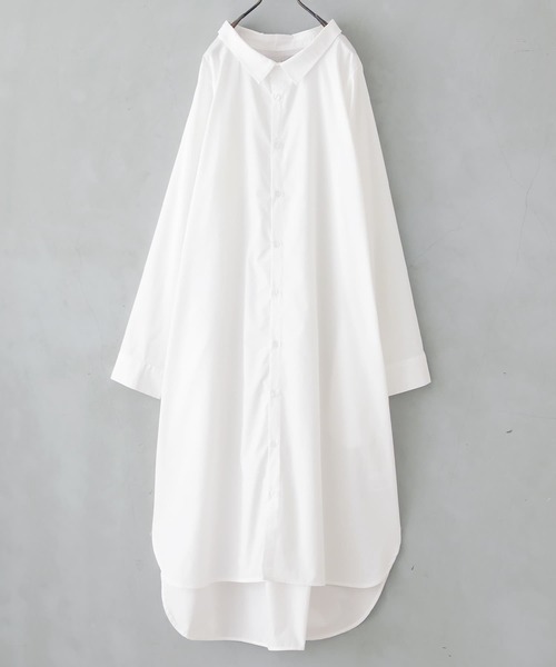 n'OrLABEL(ノアールレーベル)の「『シンプルシャツワンピース』(シャツワンピース・レディース・グレー/ネイビー/ホワイト/サックスブルー/ブルーグリーン/カーキ・FREE)」の17枚目の写真