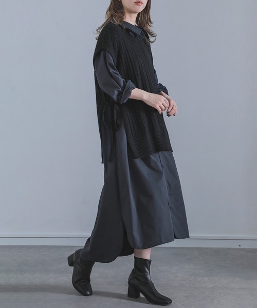 n'OrLABEL(ノアールレーベル)の「『シンプルシャツワンピース』(シャツワンピース・レディース・グレー/ネイビー/ホワイト/サックスブルー/ブルーグリーン/カーキ・FREE)」の22枚目の写真
