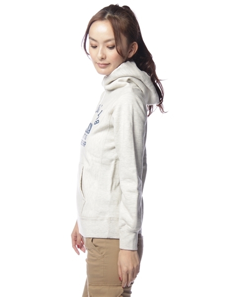 BEAMS BOY（ビームスボーイ）の「BEAMS BOY / スウェット カレッジ ロングスリーブパーカ（スウェット・レディース・ナチュラル/ネイビー・ONE SIZE）」の3枚目の写真