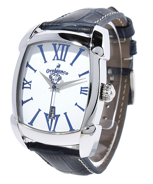 Orobianco（オロビアンコ）の「RETTANGORA（アナログ腕時計・メンズ・ホワイト/ブラウン/ネイビー/ブラック・FREE）」の4枚目の写真