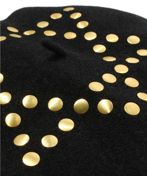 SILAS（サイラス）の「ＳＴＡＲ ＢＥＲＥＴ（ハンチング/ベレー帽・レディース・ブラック・ONE SIZE）」の4枚目の写真