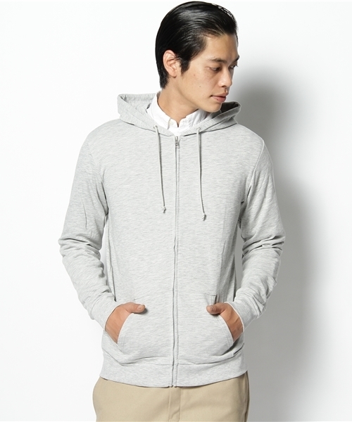 WEGO（ウィゴー）の「ミニウラケLSZPK（パーカー・メンズ・ホワイト系その他/ブラック/杢グレー/ブラウン/ダークグリーン/ターコイズブルー/ネイビー/マスタード/レッド/ワイン/オレンジ/ライトピンク・SMALL/MEDIUM/LARGE/X-LARGE/X-SMALL）」の4枚目の写真