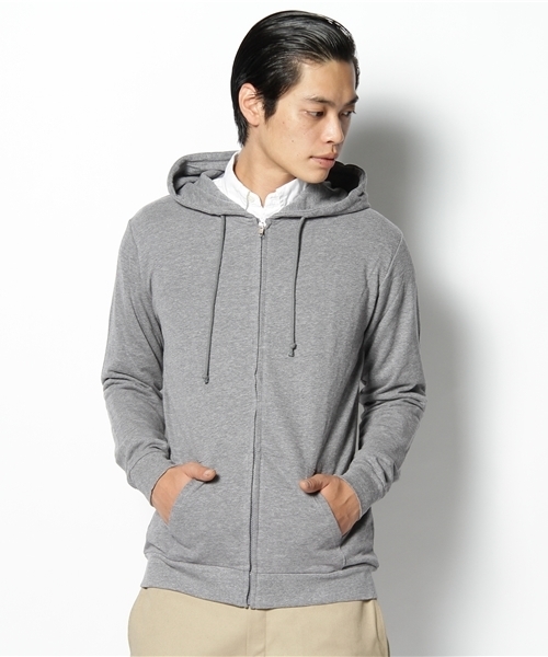 WEGO（ウィゴー）の「ミニウラケLSZPK（パーカー・メンズ・ホワイト系その他/ブラック/杢グレー/ブラウン/ダークグリーン/ターコイズブルー/ネイビー/マスタード/レッド/ワイン/オレンジ/ライトピンク・SMALL/MEDIUM/LARGE/X-LARGE/X-SMALL）」の7枚目の写真