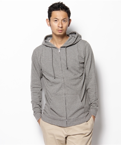 WEGO（ウィゴー）の「ミニウラケLSZPK（パーカー・メンズ・ホワイト系その他/ブラック/杢グレー/ブラウン/ダークグリーン/ターコイズブルー/ネイビー/マスタード/レッド/ワイン/オレンジ/ライトピンク・SMALL/MEDIUM/LARGE/X-LARGE/X-SMALL）」の3枚目の写真