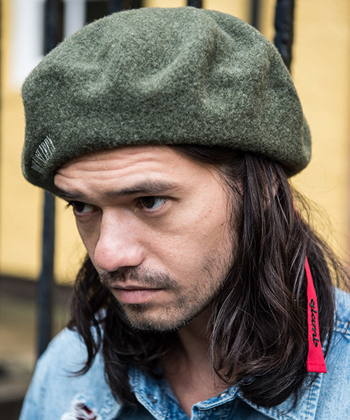 glamb（グラム）の「Oscar beret（ハンチング/ベレー帽・メンズ・ブラック/グレー/カーキ・FREE）」の3枚目の写真