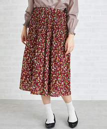 N.（N. Natural Beauty Basic） | ◆消しプリーツフラワープリントスカート(スカート)