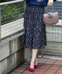 N.（N. Natural Beauty Basic） | ◆消しプリーツフラワープリントスカート(スカート)