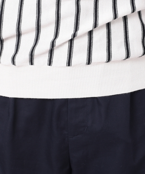 SHIPS（シップス）の「ウールシルクドルマン　ストライプ◇（Tシャツ/カットソー・レディース・オフホワイト/ベージュ/パープル・ONE SIZE）」の10枚目の写真