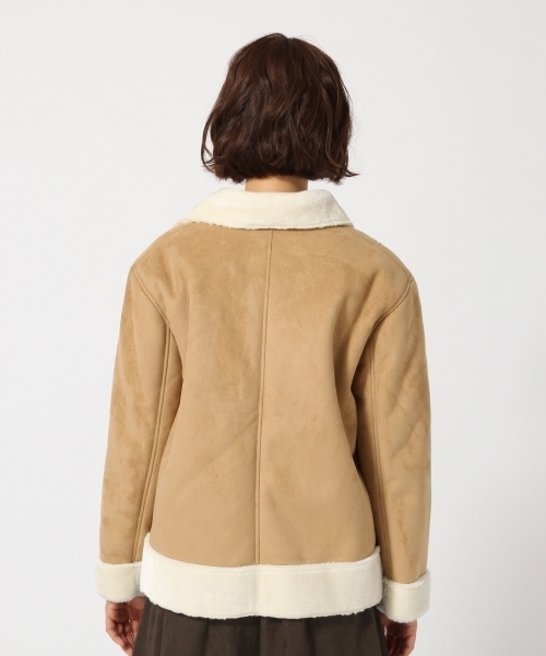 GLOBAL WORK（グローバルワーク）の「フェイクムートンブルゾン/757148（ブルゾン・レディース・ダークグレー/ベージュ系その他・LARGE/MEDIUM）」の7枚目の写真
