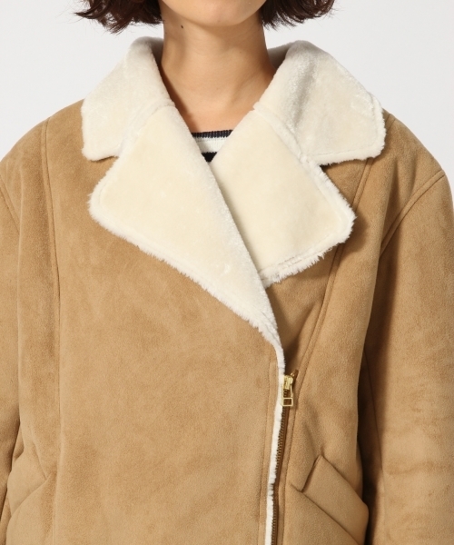 GLOBAL WORK（グローバルワーク）の「フェイクムートンブルゾン/757148（ブルゾン・レディース・ダークグレー/ベージュ系その他・LARGE/MEDIUM）」の8枚目の写真