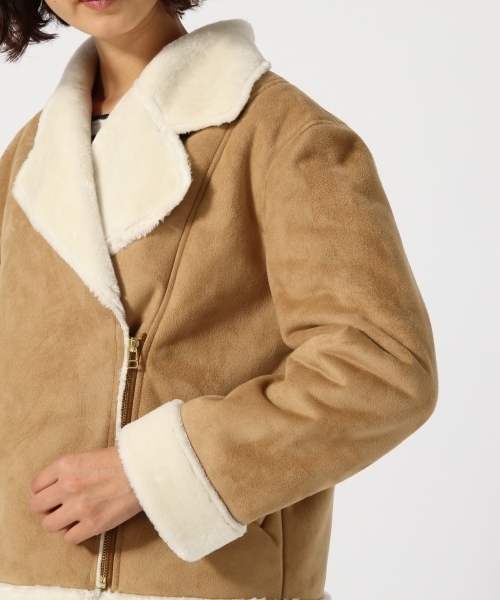 GLOBAL WORK（グローバルワーク）の「フェイクムートンブルゾン/757148（ブルゾン・レディース・ダークグレー/ベージュ系その他・LARGE/MEDIUM）」の9枚目の写真