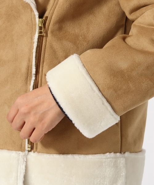 GLOBAL WORK（グローバルワーク）の「フェイクムートンブルゾン/757148（ブルゾン・レディース・ダークグレー/ベージュ系その他・LARGE/MEDIUM）」の10枚目の写真