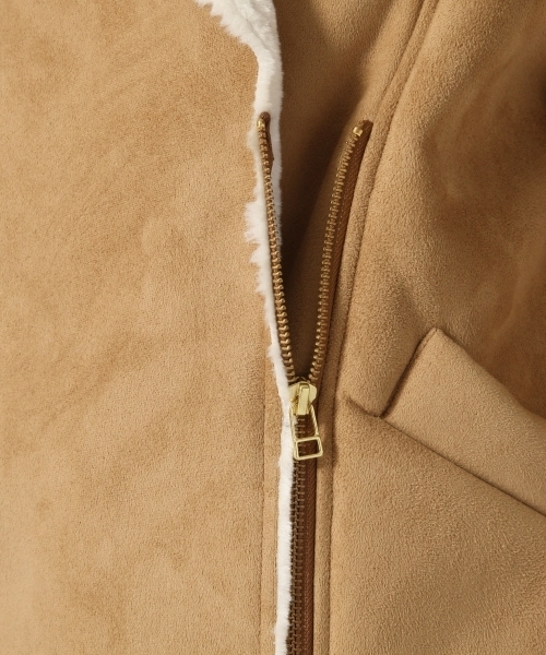 GLOBAL WORK（グローバルワーク）の「フェイクムートンブルゾン/757148（ブルゾン・レディース・ダークグレー/ベージュ系その他・LARGE/MEDIUM）」の13枚目の写真