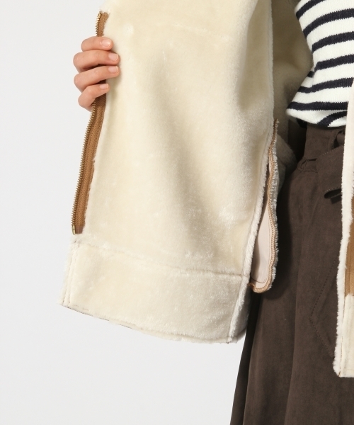 GLOBAL WORK（グローバルワーク）の「フェイクムートンブルゾン/757148（ブルゾン・レディース・ダークグレー/ベージュ系その他・LARGE/MEDIUM）」の14枚目の写真