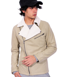 ８(eight) | ダブル ライダースジャケット レザージャケット ムートン (ライダースジャケット)