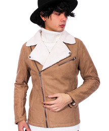 ８(eight) | ダブル ライダースジャケット レザージャケット ムートン (ライダースジャケット)