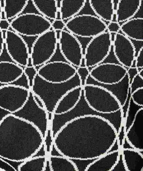 NARACAMICIE(ナラカミーチェ)の「サークルキカ柄ジャカードVカーディガン(カーディガン/ボレロ・レディース・ホワイト/ブラック・MEDIUM/LARGE)」の16枚目の写真