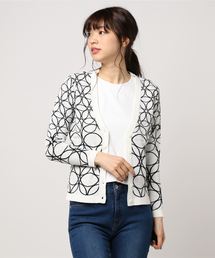 NARACAMICIE | サークルキカ柄ジャカードＶカーディガン(カーディガン/ボレロ)
