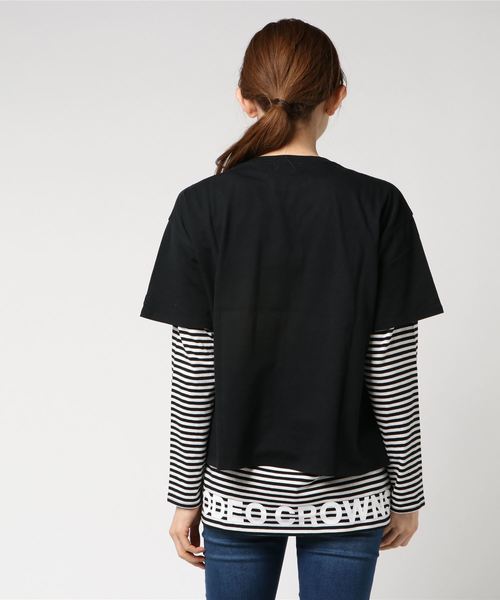 予約受付中 レイヤード ボーダー Tシャツ セット クリスマスファッション