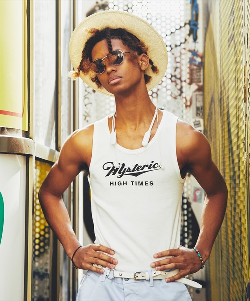 HYSTERIC GLAMOUR（ヒステリックグラマー）の「HYS HIGH TIMESプリントタンクトップ（タンクトップ・メンズ・ブラック/ホワイト・FREE）」の3枚目の写真