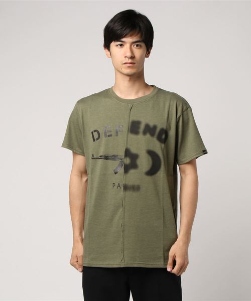DEFEND PARIS（ディフェンド パリス）の「DEFEND PARIS(ディフェンド パリス)TEO  半袖Tシャツ（Tシャツ/カットソー・メンズ・ブラック/ホワイト/マルチ・X-LARGE/LARGE/MEDIUM）」の3枚目の写真