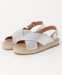 Samansa Mos2 blue | ジュート使いクロスベルトサンダル(サンダル)