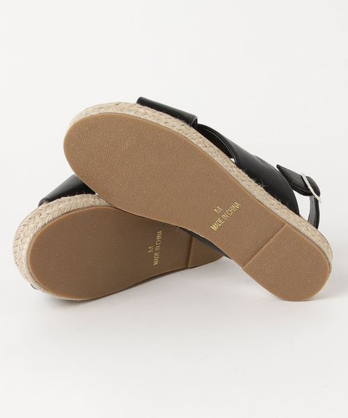 Samansa Mos2 blue(サマンサモスモスブルー)の「ジュート使いクロスベルトサンダル(サンダル・レディース・ブラック/ブラウン/シルバー・MEDIUM/LARGE)」の5枚目の写真