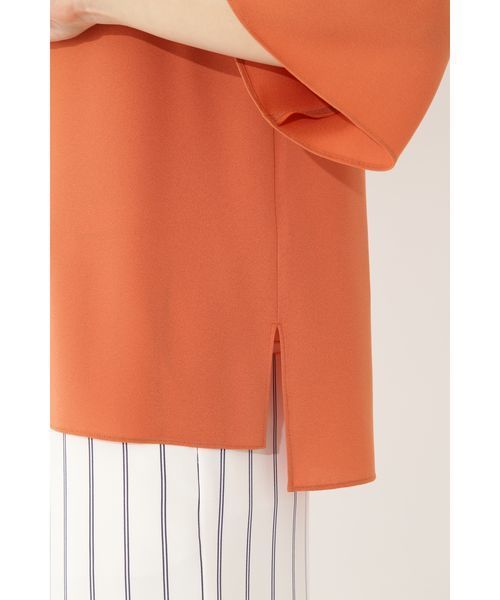 22 OCTOBRE（ヴァンドゥ－オクトーブル）の「◆スリットブラウス（シャツ/ブラウス・レディース・グレー/オレンジ/ブルー・38）」の8枚目の写真