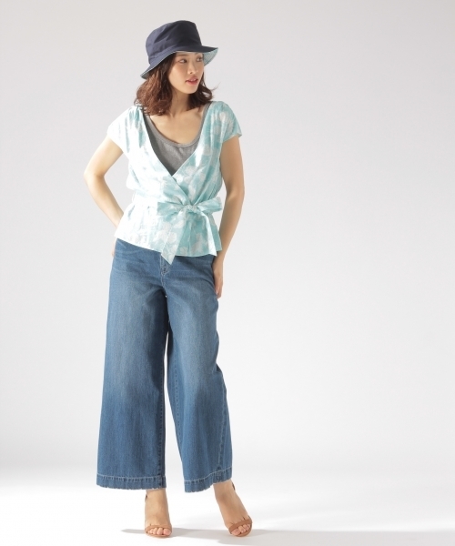 reyn spooner（レインスプーナー）の「【reyn spooner(レインスプーナー) × BAYFLOW】カシュクールシャツ 18SS（シャツ/ブラウス・レディース・スカイブルー/ブルー・MEDIUM/SMALL）」の4枚目の写真