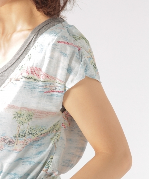 reyn spooner（レインスプーナー）の「【reyn spooner(レインスプーナー) × BAYFLOW】カシュクールシャツ 18SS（シャツ/ブラウス・レディース・スカイブルー/ブルー・MEDIUM/SMALL）」の5枚目の写真