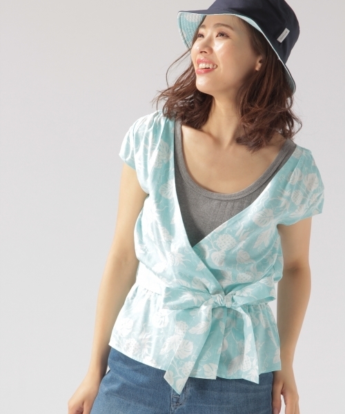 reyn spooner（レインスプーナー）の「【reyn spooner(レインスプーナー) × BAYFLOW】カシュクールシャツ 18SS（シャツ/ブラウス・レディース・スカイブルー/ブルー・MEDIUM/SMALL）」の9枚目の写真