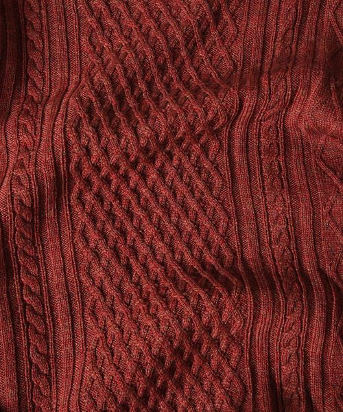 SHIPS（シップス）の「SC: 9ゲージ ランダム/アラン クルーネック ニット□（ニット/セーター・メンズ・ホワイト/グレー/ネイビー/グリーン/ブルー/バーガンディー・SMALL/MEDIUM/LARGE/X-LARGE）」の14枚目の写真