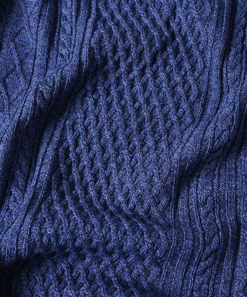 SHIPS（シップス）の「SC: 9ゲージ ランダム/アラン クルーネック ニット□（ニット/セーター・メンズ・ホワイト/グレー/ネイビー/グリーン/ブルー/バーガンディー・SMALL/MEDIUM/LARGE/X-LARGE）」の16枚目の写真