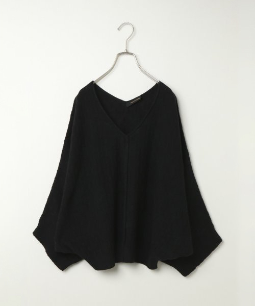 VENCEEXCHANGE（ヴァンスエクスチェンジ）の「柄編みドルマンニット（ニット/セーター・レディース・ブラック/ベージュ/マスタード/ダークグレー・M）」の3枚目の写真