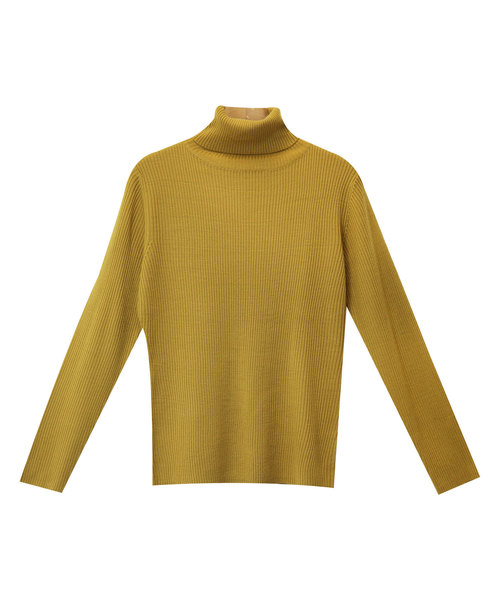 andme（アンドミー）の「タートルネック長袖リブニットトップス（ニット/セーター・レディース・ブラック/パープル/グレー/オフホワイト/グリーン/マスタード・L/M）」の20枚目の写真