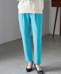 [低身長サイズ有]美脚シルエットタックテーパードパンツ(接触冷感/UVカット/防しわ)