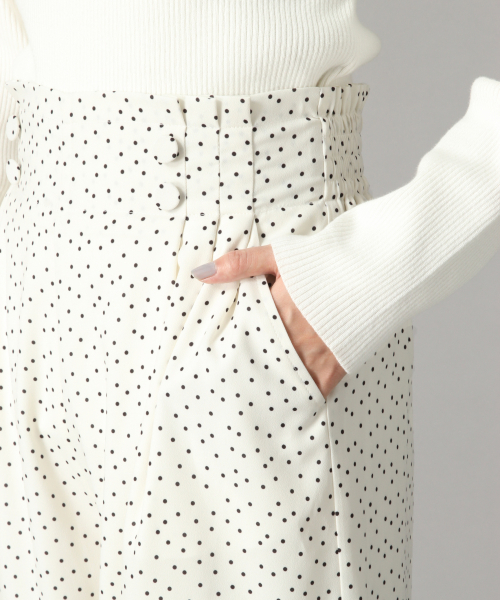 LOWRYS FARM（ローリーズファーム）の「ドットハイウエストパンツ　824893（その他パンツ・レディース・アイボリー/ブラック・FREE）」の10枚目の写真