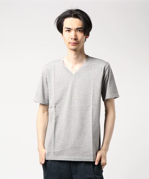 LB/S (エルビーエス)の「ZERO STAIN 無地VネックT(Tシャツ/カットソー・メンズ・ホワイト/ブラック/ベージュ/レッド/ブルー/ミント/杢グレー・SMALL/MEDIUM/LARGE/X-LARGE)」の4枚目の写真