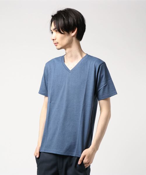 LB/S (エルビーエス)の「ZERO STAIN 無地VネックT(Tシャツ/カットソー・メンズ・ホワイト/ブラック/ベージュ/レッド/ブルー/ミント/杢グレー・SMALL/MEDIUM/LARGE/X-LARGE)」の6枚目の写真