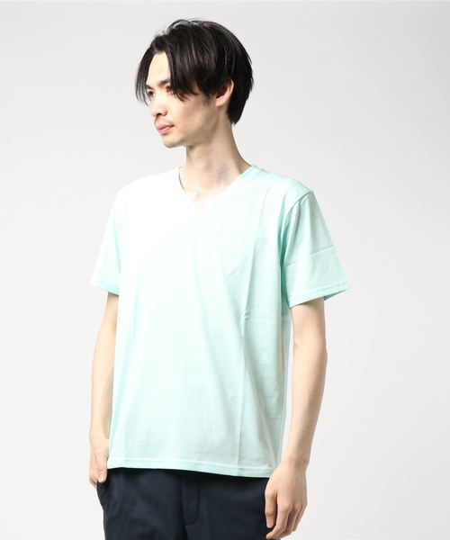 LB/S (エルビーエス)の「ZERO STAIN 無地VネックT(Tシャツ/カットソー・メンズ・ホワイト/ブラック/ベージュ/レッド/ブルー/ミント/杢グレー・SMALL/MEDIUM/LARGE/X-LARGE)」の5枚目の写真