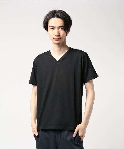 LB/S (エルビーエス)の「ZERO STAIN 無地VネックT(Tシャツ/カットソー・メンズ・ホワイト/ブラック/ベージュ/レッド/ブルー/ミント/杢グレー・SMALL/MEDIUM/LARGE/X-LARGE)」の3枚目の写真