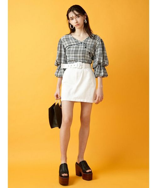 EMODA（エモダ）の「バルキースリーブシャツトップ（シャツ/ブラウス・レディース・ブラック/その他/ホワイト・FREE）」の11枚目の写真