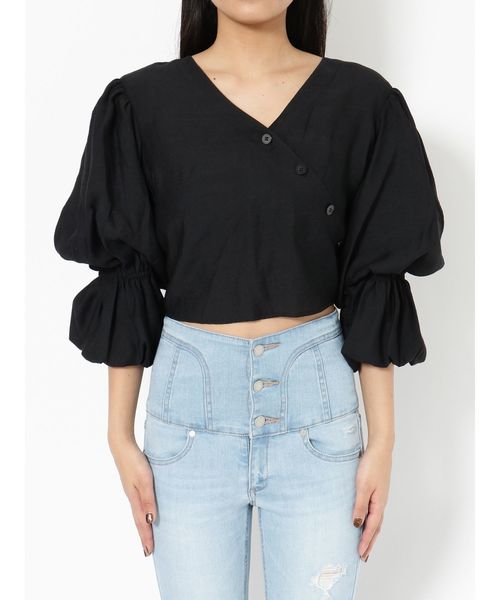 EMODA（エモダ）の「バルキースリーブシャツトップ（シャツ/ブラウス・レディース・ブラック/その他/ホワイト・FREE）」の20枚目の写真