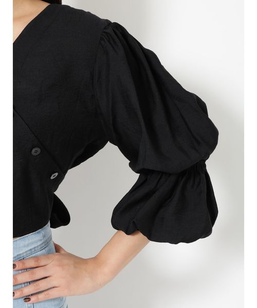 EMODA（エモダ）の「バルキースリーブシャツトップ（シャツ/ブラウス・レディース・ブラック/その他/ホワイト・FREE）」の22枚目の写真