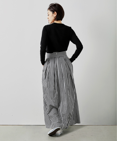 ZOZO（ゾゾ）の「ホールガーメントコットンクルーネックニットプルオーバー（パターンオーダー）／ブラック[WOMEN]（ニット/セーター・レディース・ブラック・マルチサイズ）」の9枚目の写真