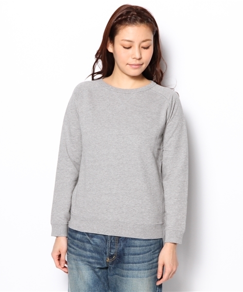 BEAMS BOY(ビームスボーイ)の「○BEAMS BOY / ミニ 裏毛 前V クルーネック(スウェット・レディース・ホワイト/グレー/ピンク・ONE SIZE)」の4枚目の写真