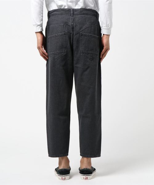 Beno（ビーノ）の「ワイド テーパード バギー テーパード デニムパンツ (10oz DENIM)（デニムパンツ・メンズ・ブラック/ライトブラック/ワンウォッシュ/ライトインディゴブルー/ブルー/ライトブルー・S/M/L）」の7枚目の写真