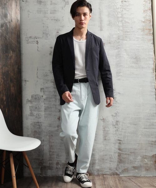 Beno（ビーノ）の「ワイド テーパード バギー テーパード デニムパンツ (10oz DENIM)（デニムパンツ・メンズ・ブラック/ライトブラック/ワンウォッシュ/ライトインディゴブルー/ブルー/ライトブルー・S/M/L）」の12枚目の写真